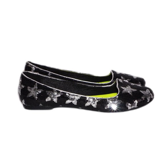Princess Vera Wang Dara Women's Size: 7  Sequin Metallic Star Loafer Flats NEW - Picture 2 of 6